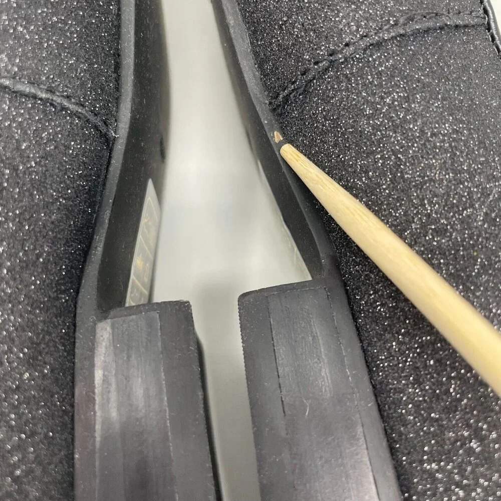 Jack Rogers Ginny Loafer Womens 7.5 Black Sparkle Glitter Slip On Flats - Picture 6 of 10